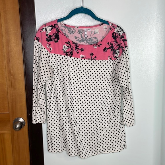 Mixed Print Elle Blouse - Picture 1 of 3